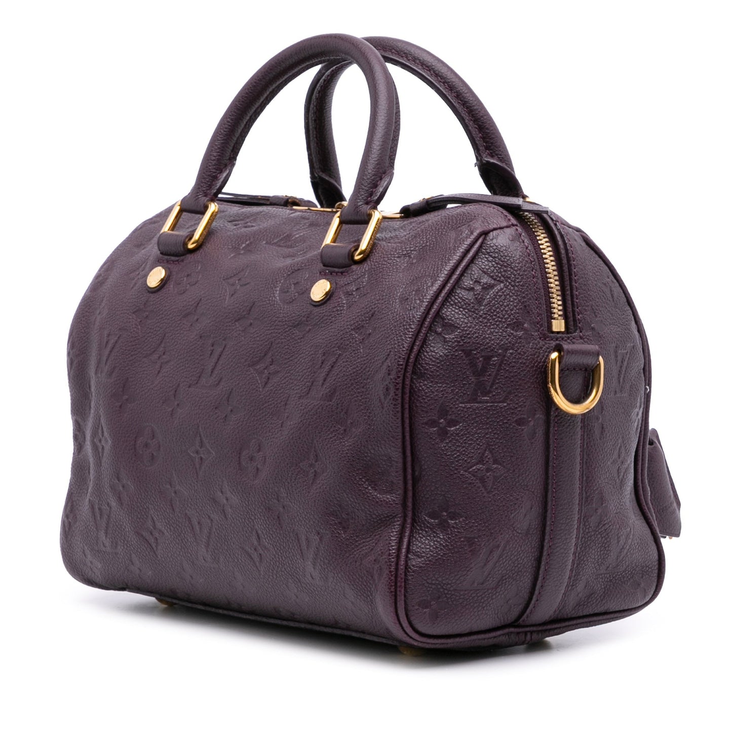 Purple Louis Vuitton Monogram Empreinte Speedy Bandouliere 25 Satchel