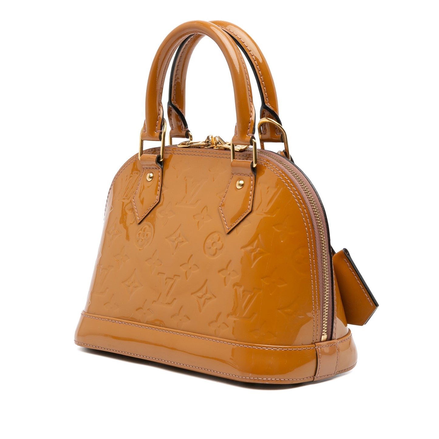 Brown Louis Vuitton Monogram Vernis Alma BB Satchel