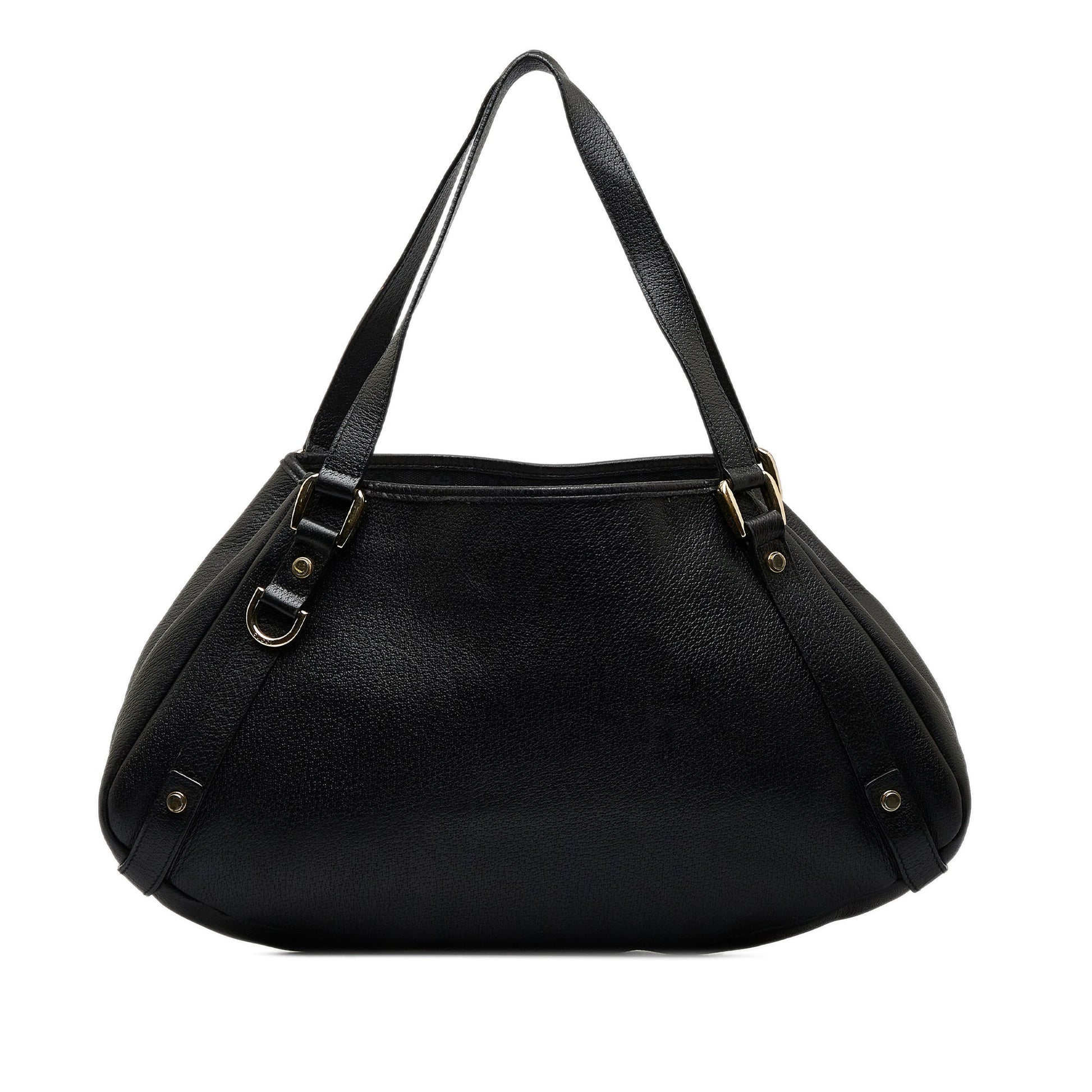Gucci Abbey Black Leather Tote Style 2