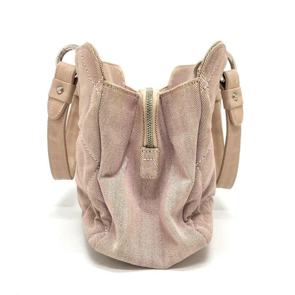 CHANEL Tote Bag Cotton canvas Pink type COCO Mark CC Matrasse Women