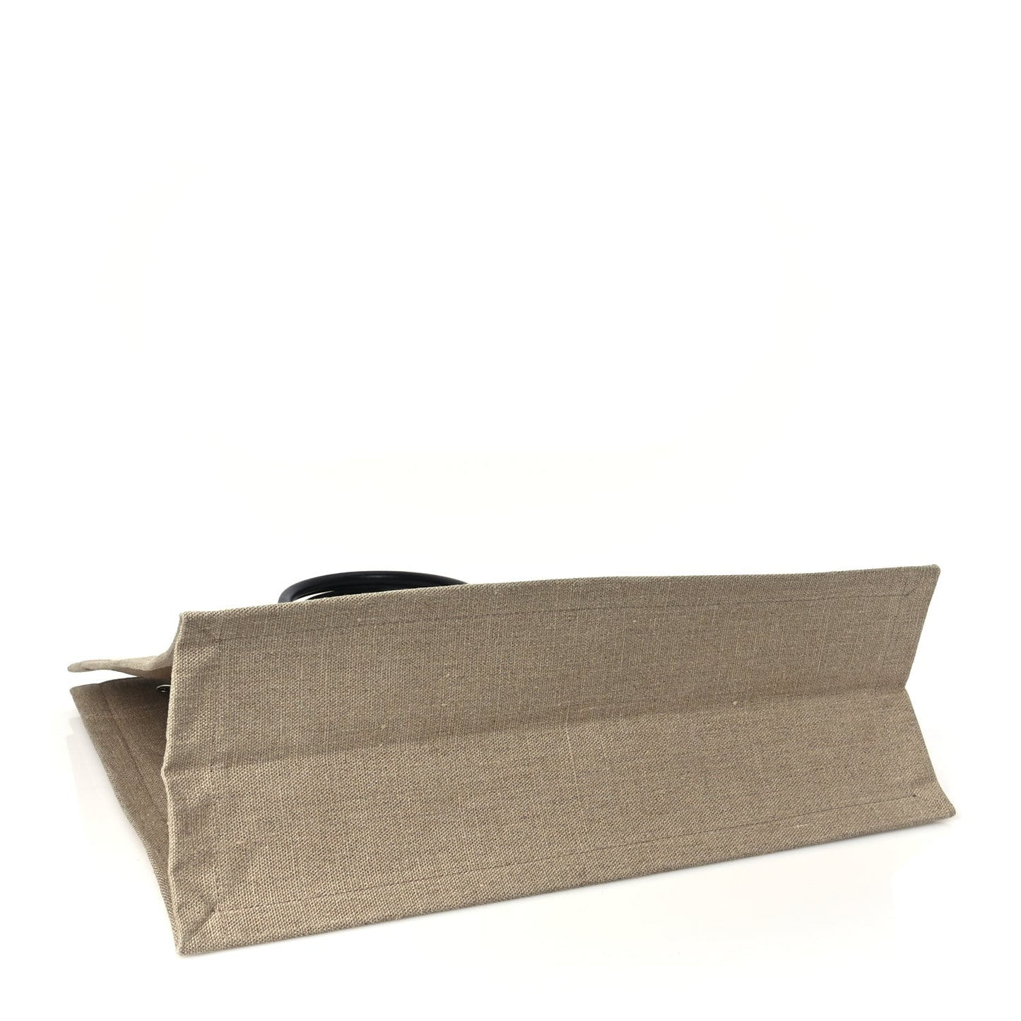 Saint Laurent Linen Calfskin Rive Gauche Tote Optic White