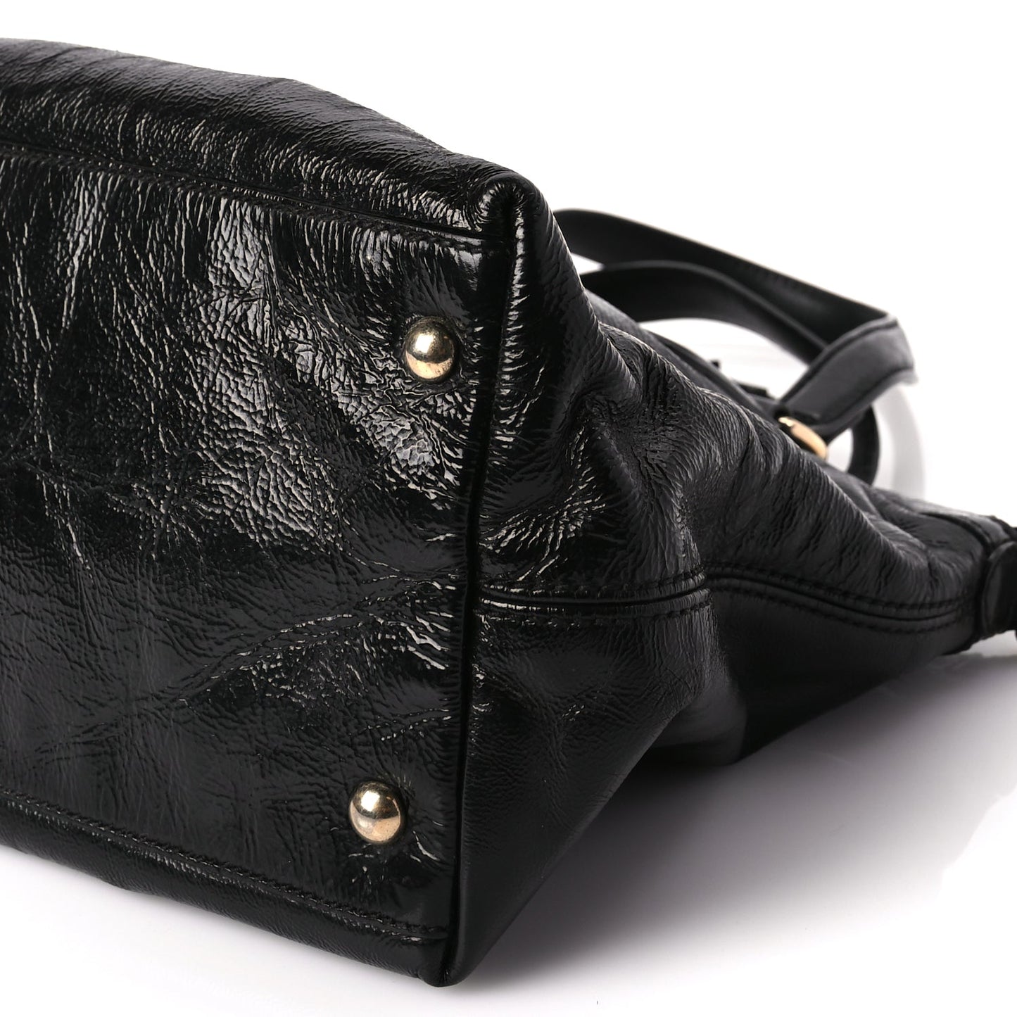 Gucci Vernice Naplack Small Soho Top Handle Satchel Black
