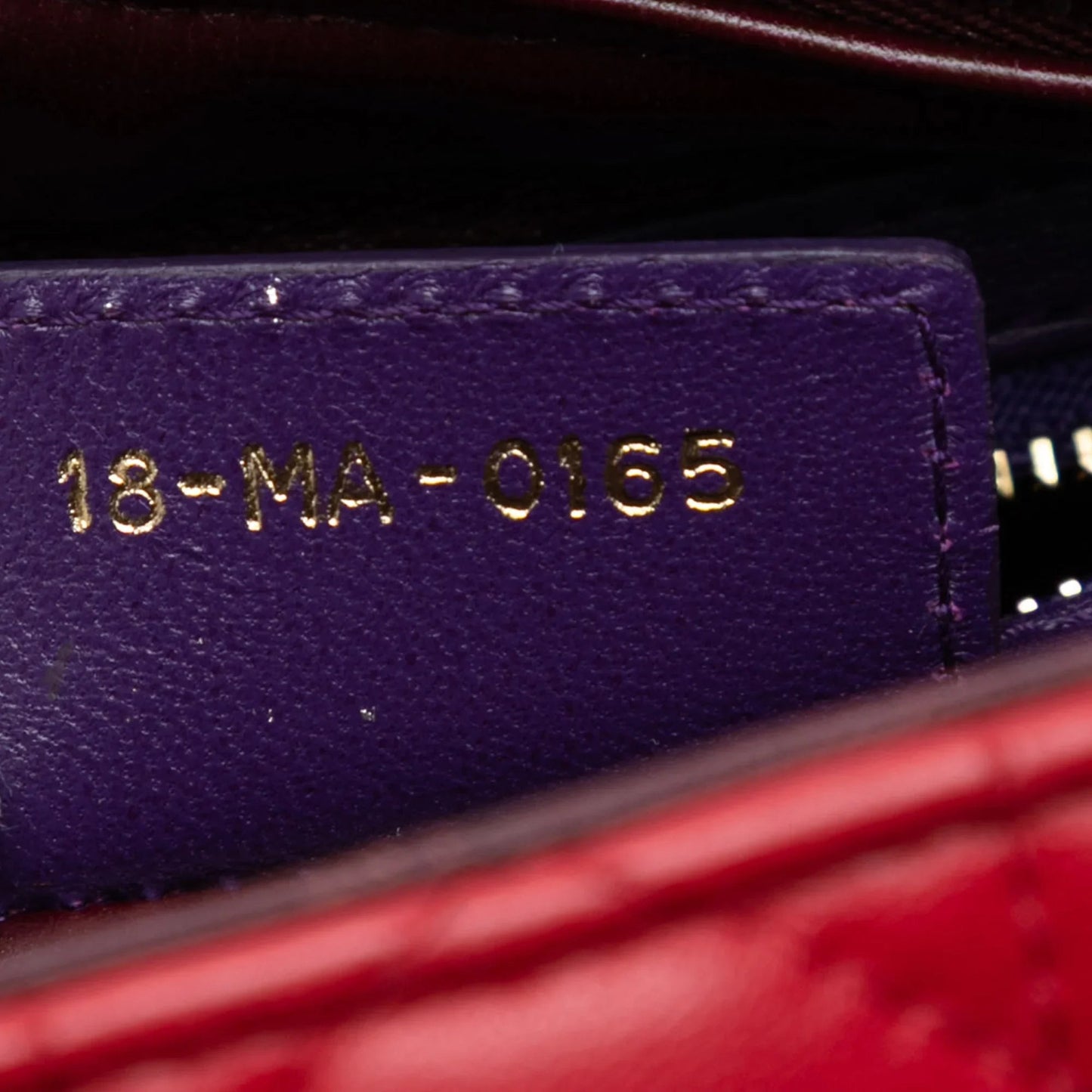 Red Dior Medium Tricolor Lambskin Cannage Lady Dior Satchel