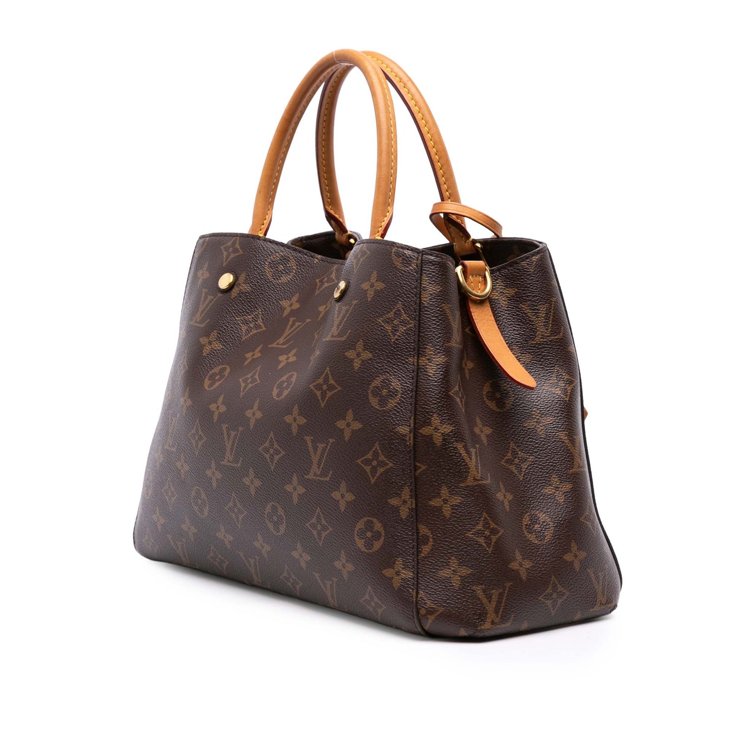 Brown Louis Vuitton Monogram Montaigne MM Satchel