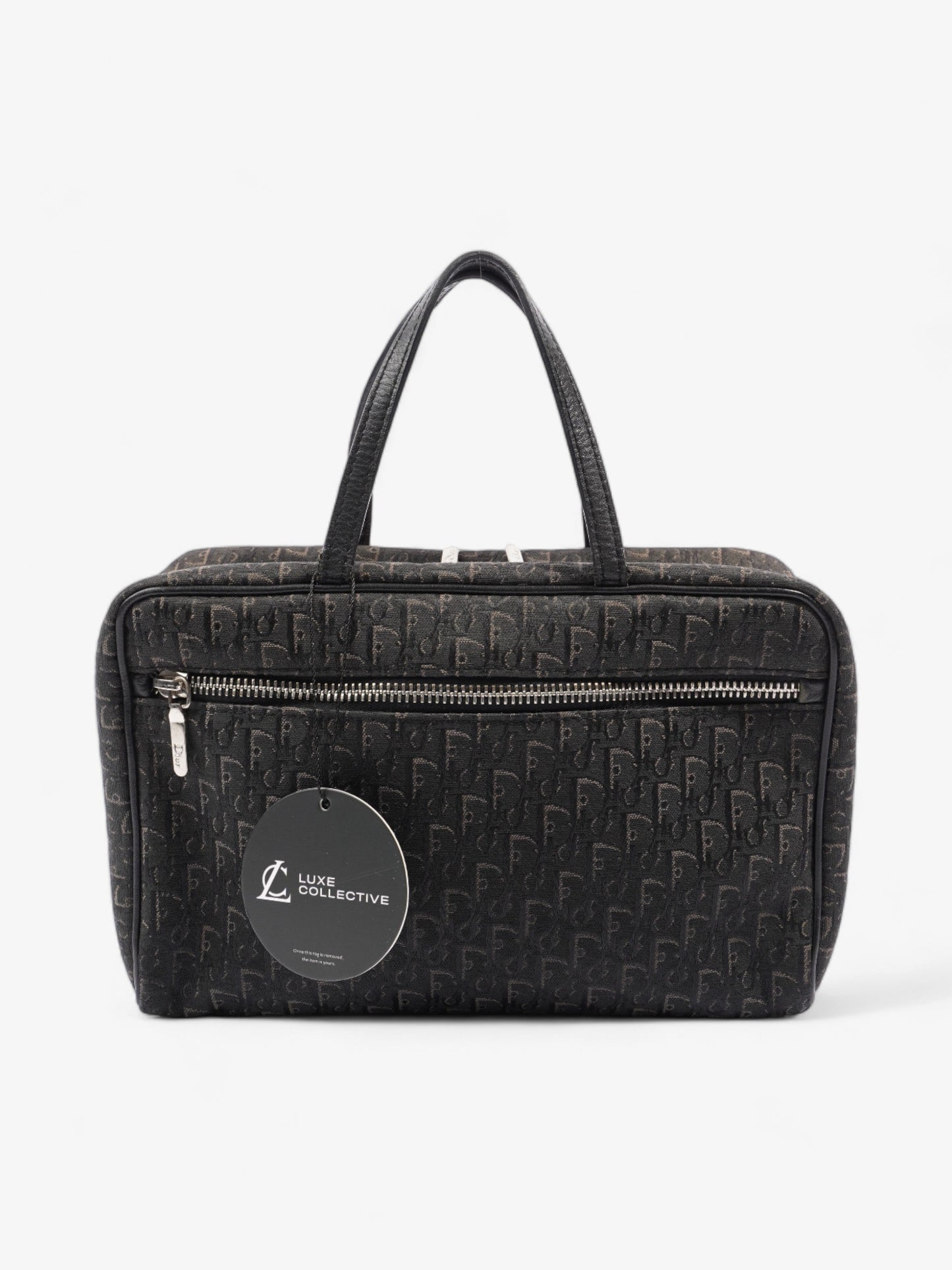 Christian Dior Trotter Handbag Black Dior Oblique Canvas