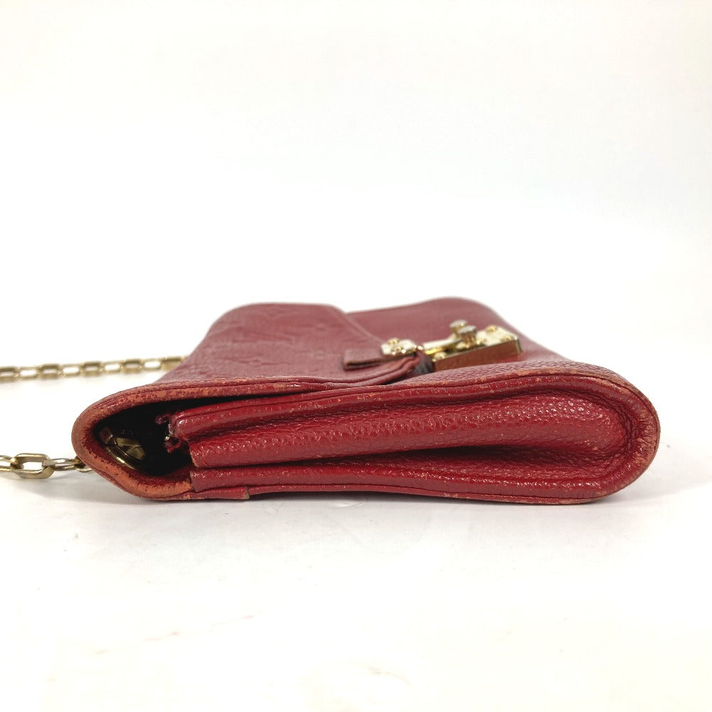 LOUIS VUITTON Long Wallet Purse M60640 Monogram Ann Platt Leather Red Monogram Ann Platt Pochette saint germain