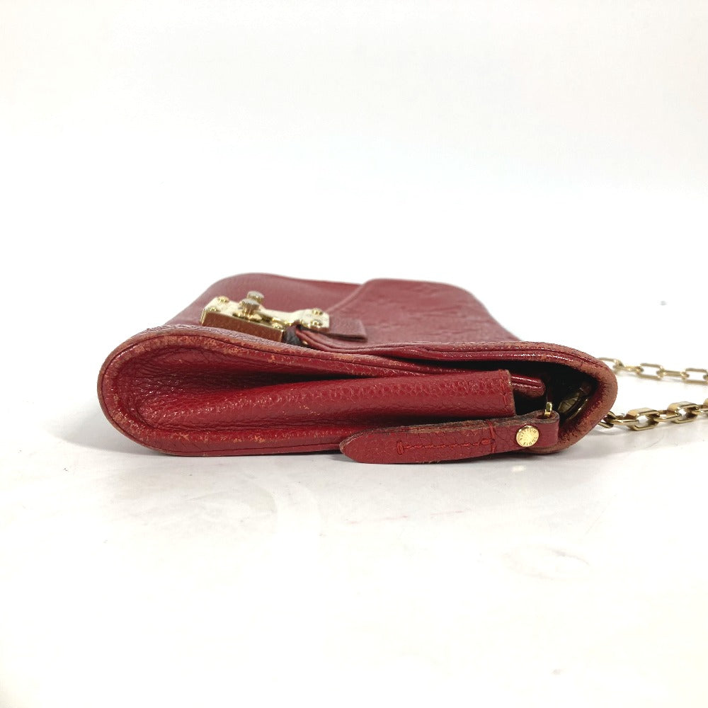 LOUIS VUITTON Long Wallet Purse M60640 Monogram Ann Platt Leather Red Monogram Ann Platt Pochette saint germain