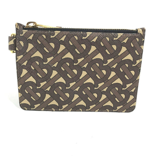 BURBERRY Coin case Leather / PVC Brown TB logo