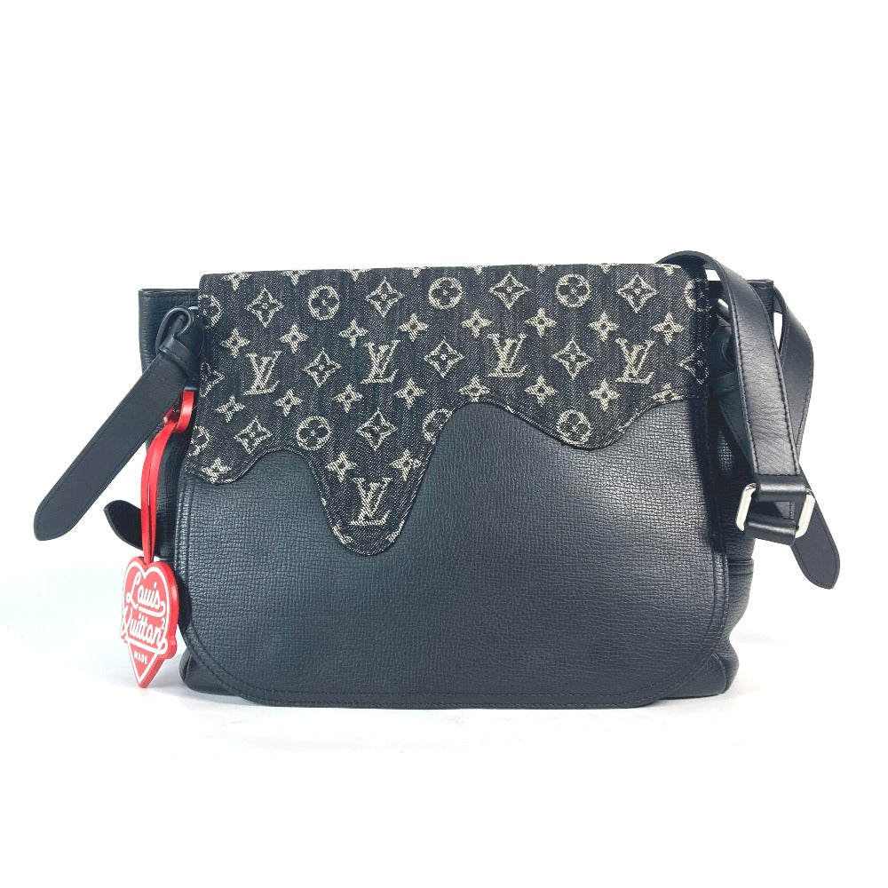 LOUIS VUITTON Shoulder Bag Monogram denim, leather black Monogram denim Busus Tokyo