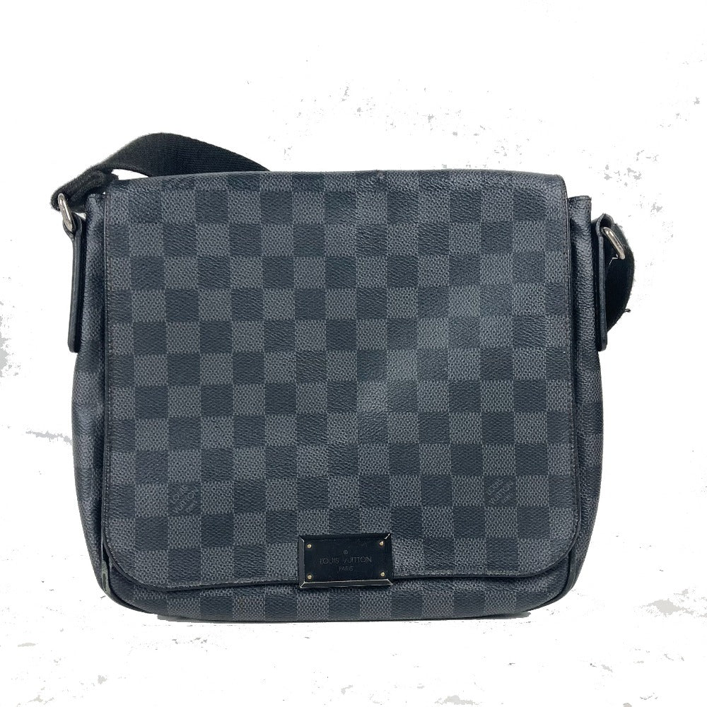 LOUIS VUITTON Shoulder Bag N41260 Damier Grafitto Canvas black Damier Grafitte District PM