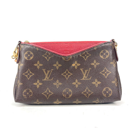 LOUIS VUITTON Shoulder Bag M41638 Monogram canvas Red Monogram Pallas clutch