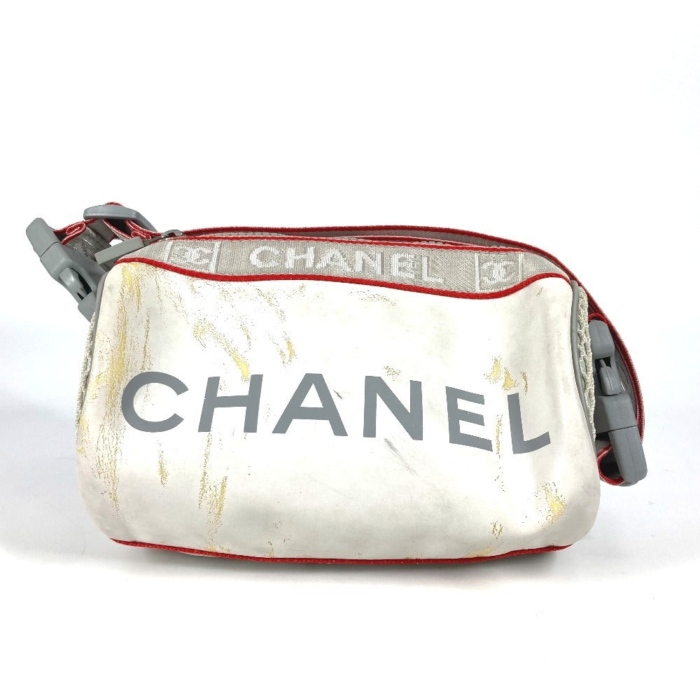 CHANEL Shoulder Bag Nylon white Sports logo mini Women