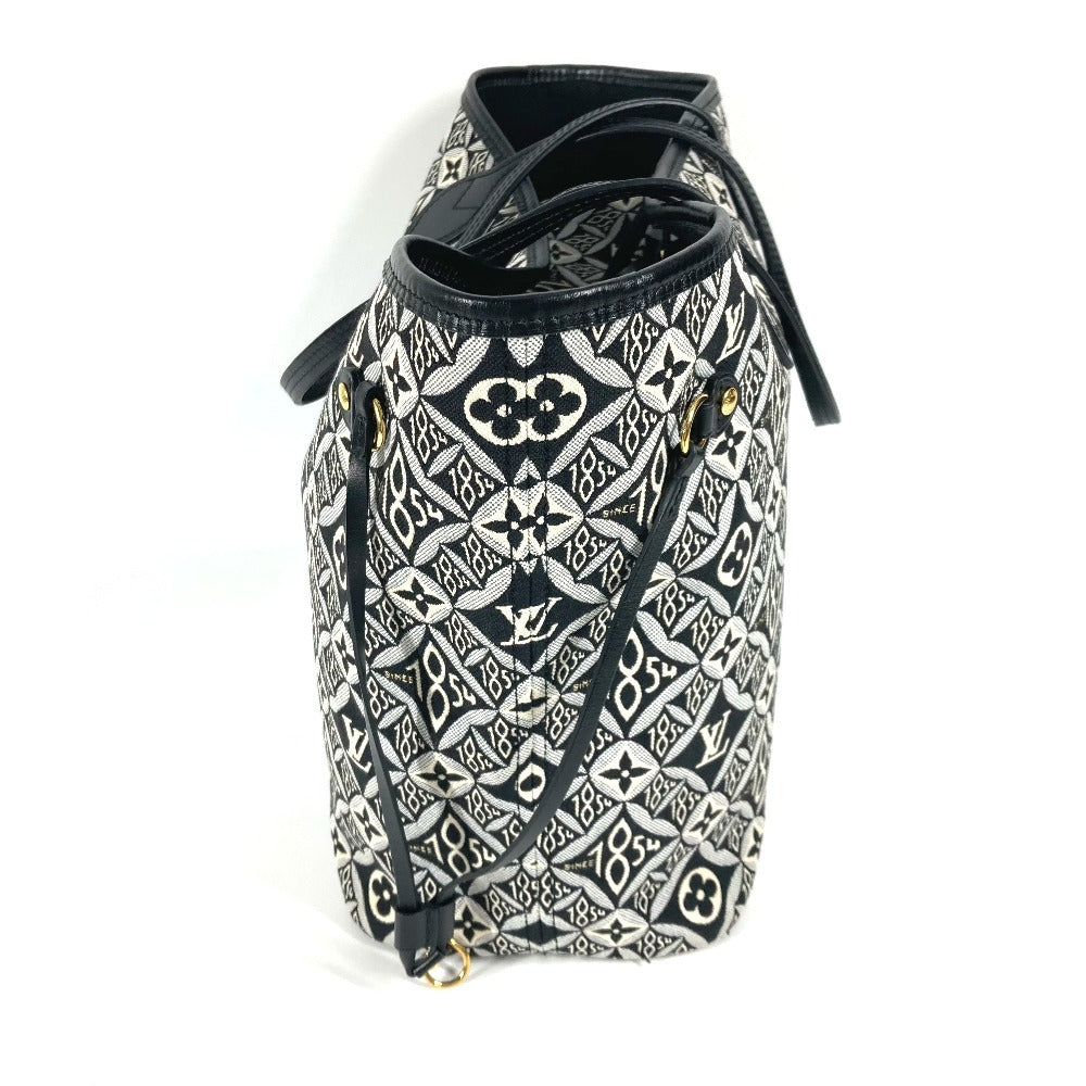 LOUIS VUITTON Shoulder Bag M57230 Jacquard, Leather black Monogram SINCE1854 Neverfull MM Women