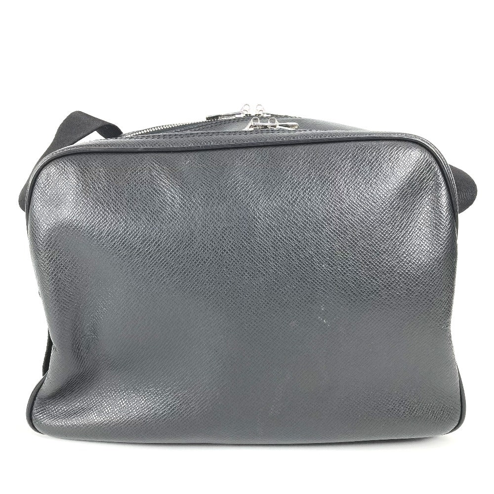 LOUIS VUITTON Shoulder Bag M30152 Taiga Leather black Taiga Reporter PM unisex(Unisex)