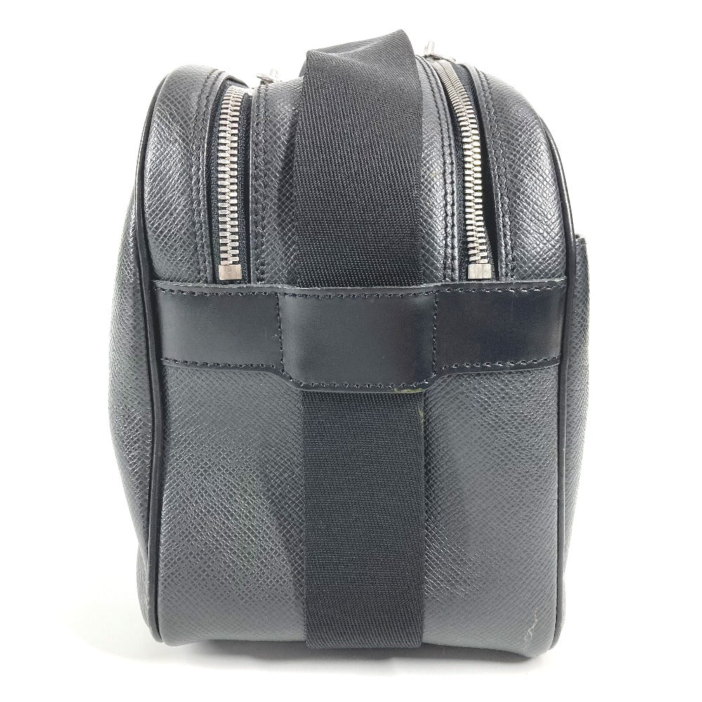 LOUIS VUITTON Shoulder Bag M30152 Taiga Leather black Taiga Reporter PM unisex(Unisex)
