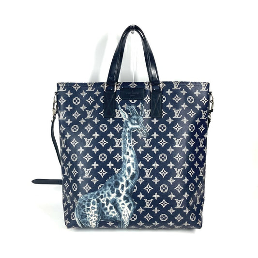 LOUIS VUITTON Tote Bag M54127 Monogram savanna canvas Navy Monogram savanna Jake and Dinos Chapman