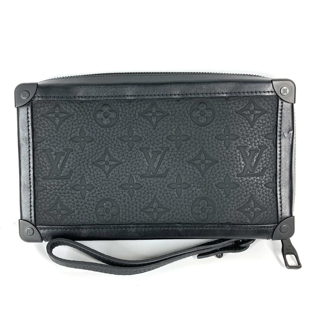 LOUIS VUITTON Clutch bag M68986 Taurillon Clemence Leather black Monogram Taurillon Clemence Soft trunk clutch
