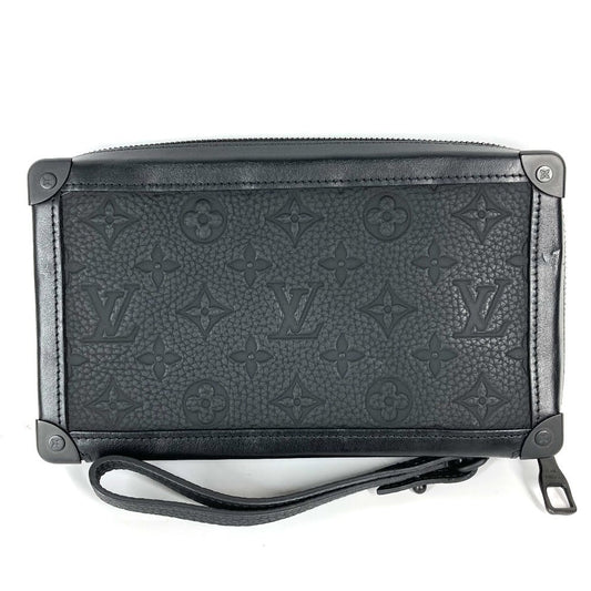 LOUIS VUITTON Clutch bag M68986 Taurillon Clemence Leather black Monogram Taurillon Clemence Soft trunk clutch