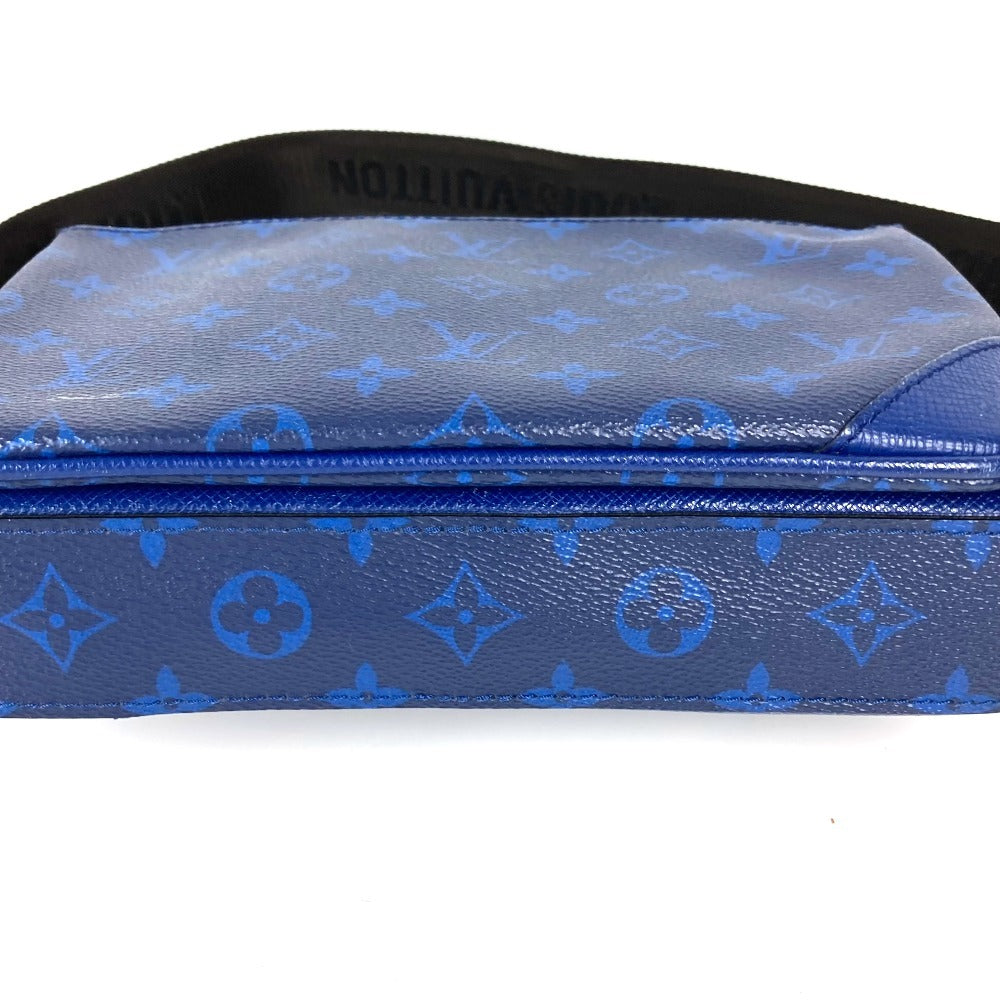 LOUIS VUITTON Shoulder Bag M30848 Taiga Leather, Monogram Canvas blue Taigalama Trio Messenger