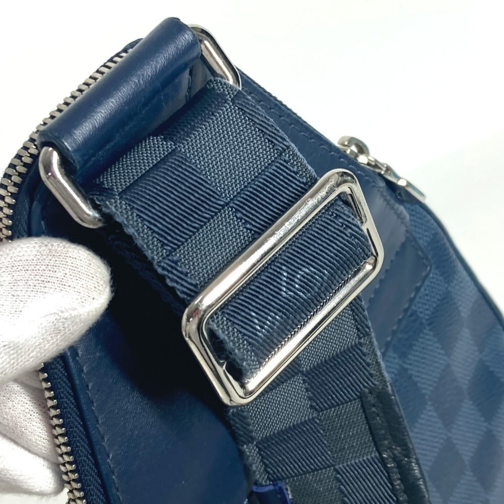 LOUIS VUITTON Sling bag N40439 Damier Graphite Canvas , Damier Infini Leather Navy Damier Squared Avenue Sling Bag