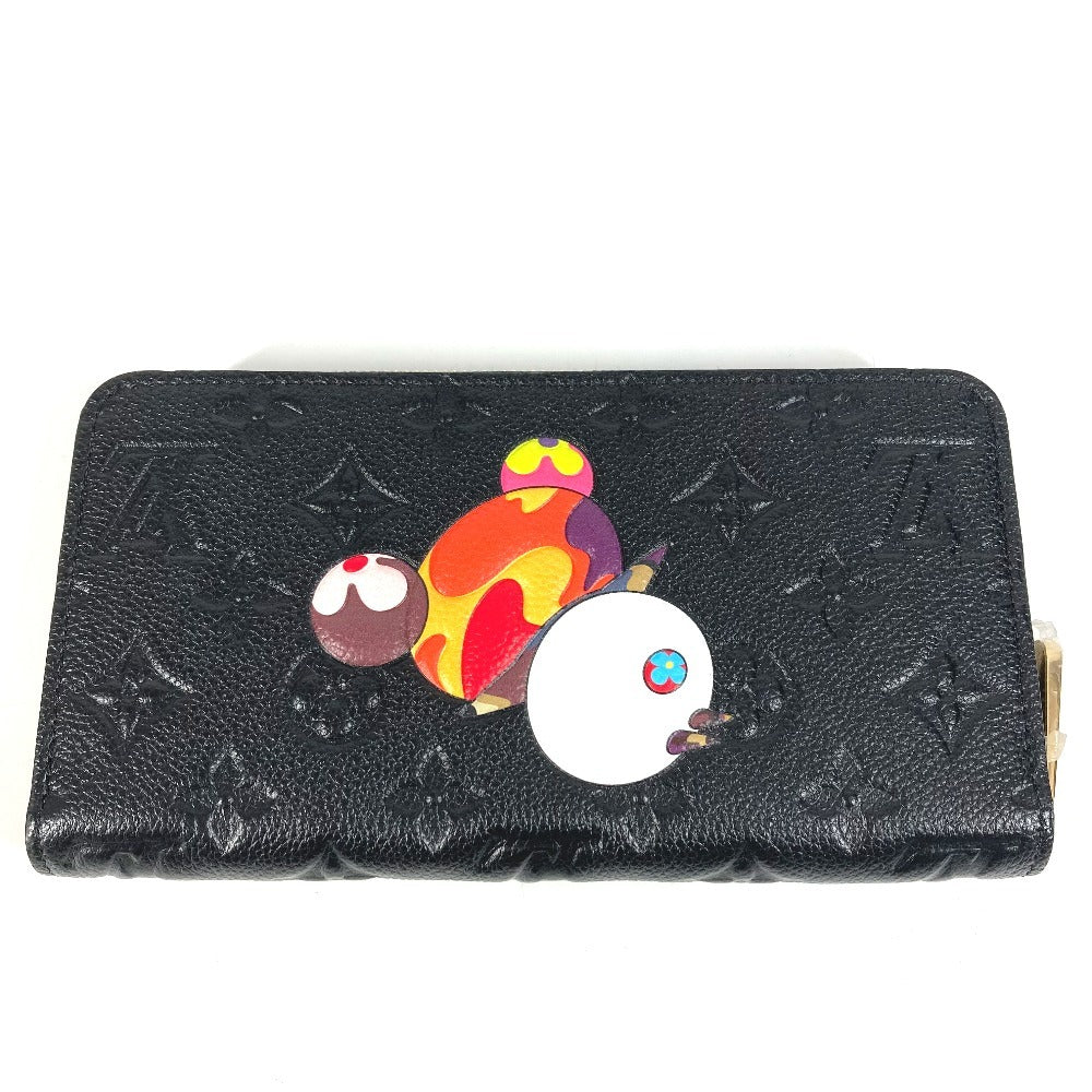 LOUIS VUITTON Long Wallet Purse M14160 Monogram Ann Platt Leather black Japan-exclusive LV x TM Monogram Empreinte Zippy wallet