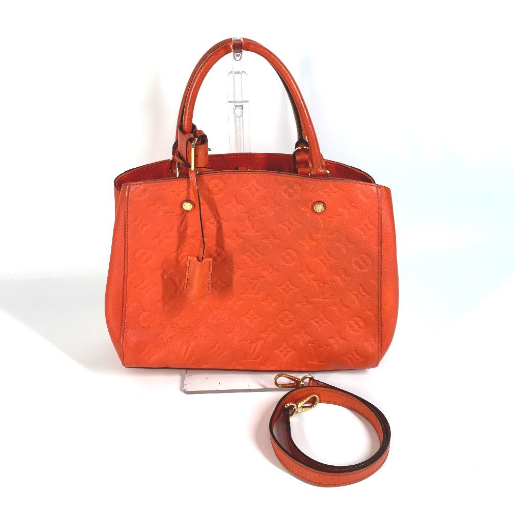 LOUIS VUITTON Handbag M50093 Monogram Ann Platt Leather Orange Monogram Ann Platt Montaigne BB