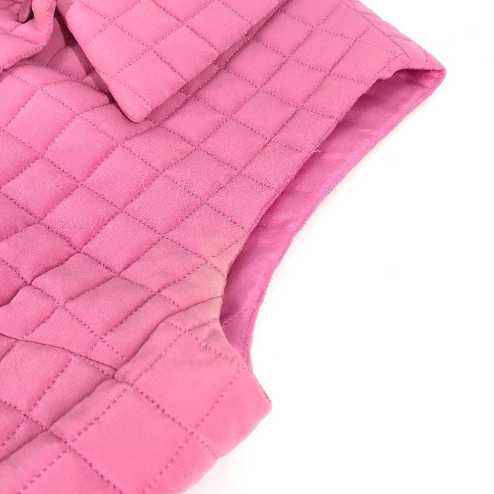 CHANEL Vest P15739 silk pink 00S CC COCO Mark Quilting 38