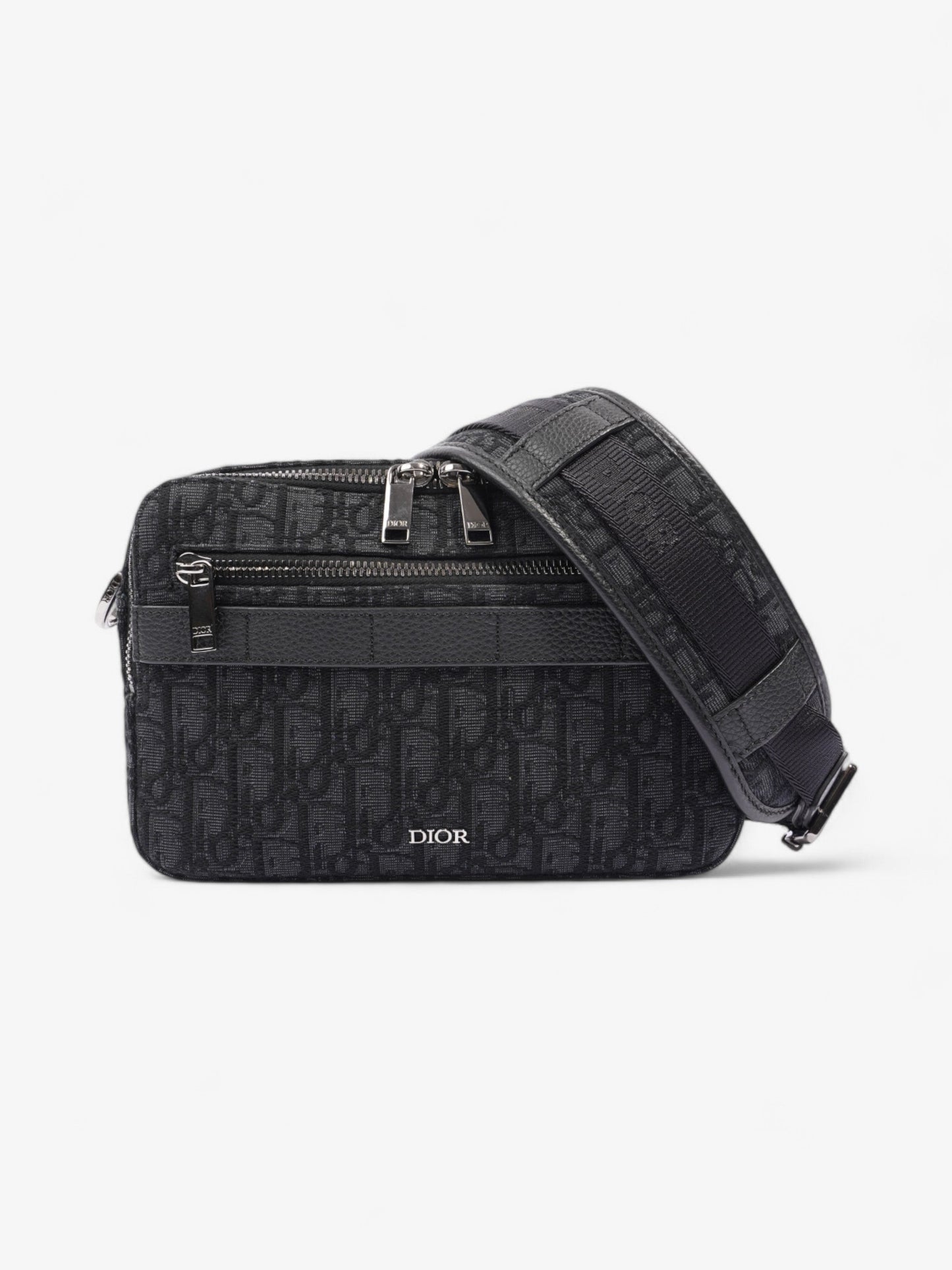 Christian Dior Safari Messenger Bag Navy / Black Canvas