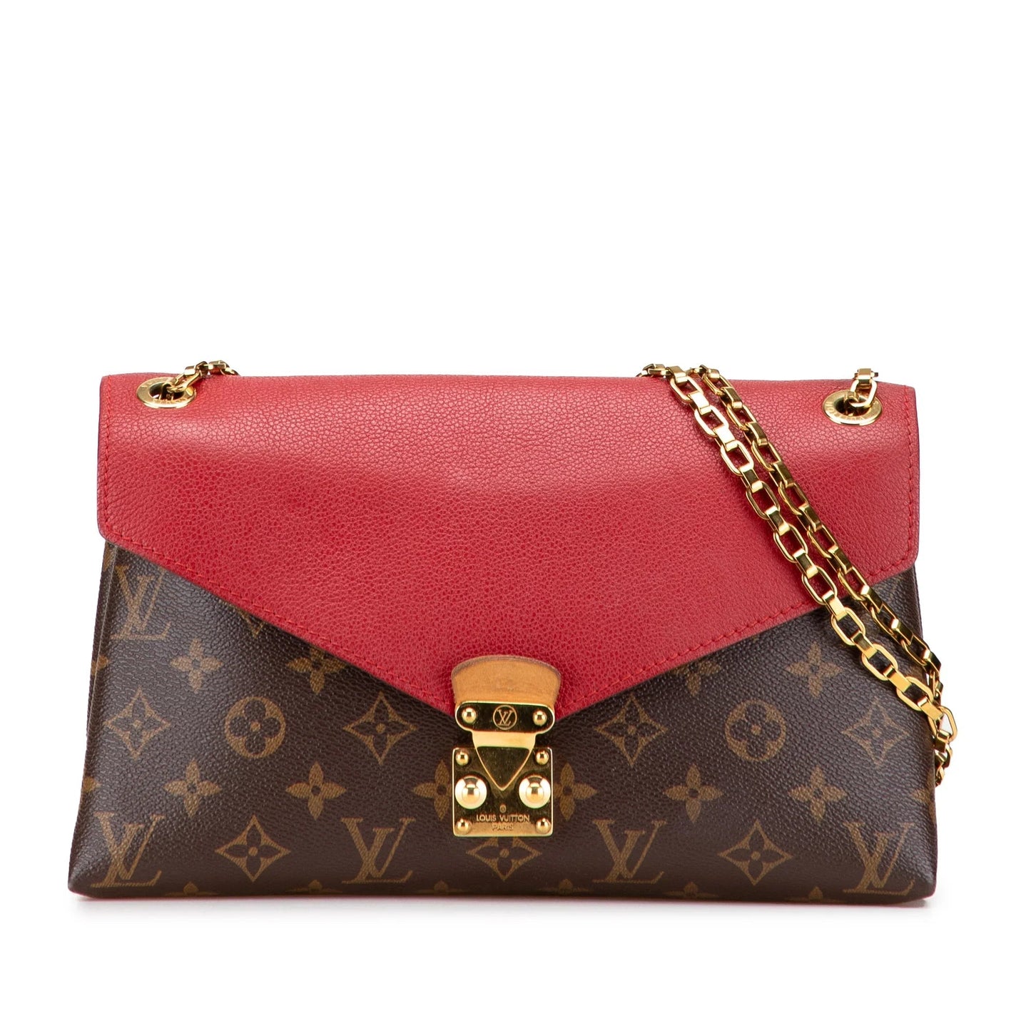 Brown Louis Vuitton Monogram Pallas Chain Shoulder Bag