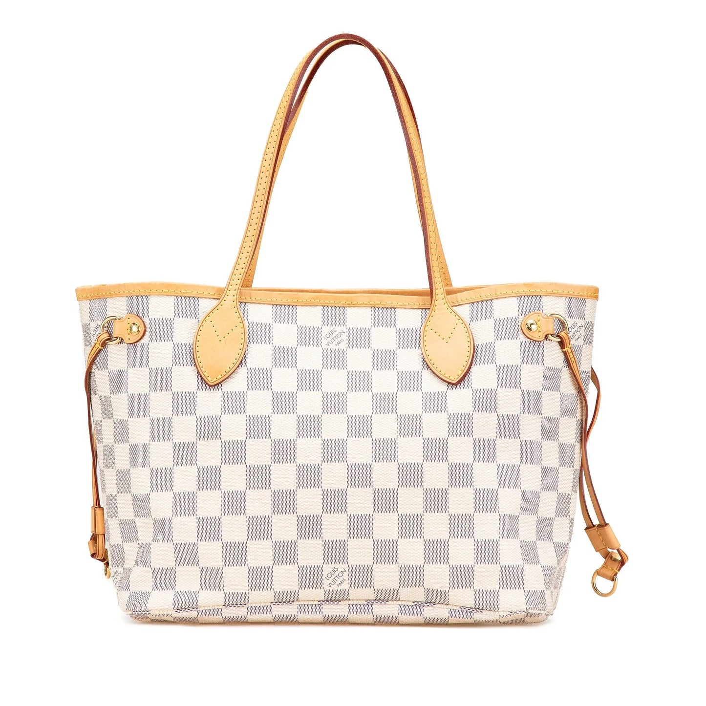White Louis Vuitton Damier Azur Neverfull PM Tote Bag