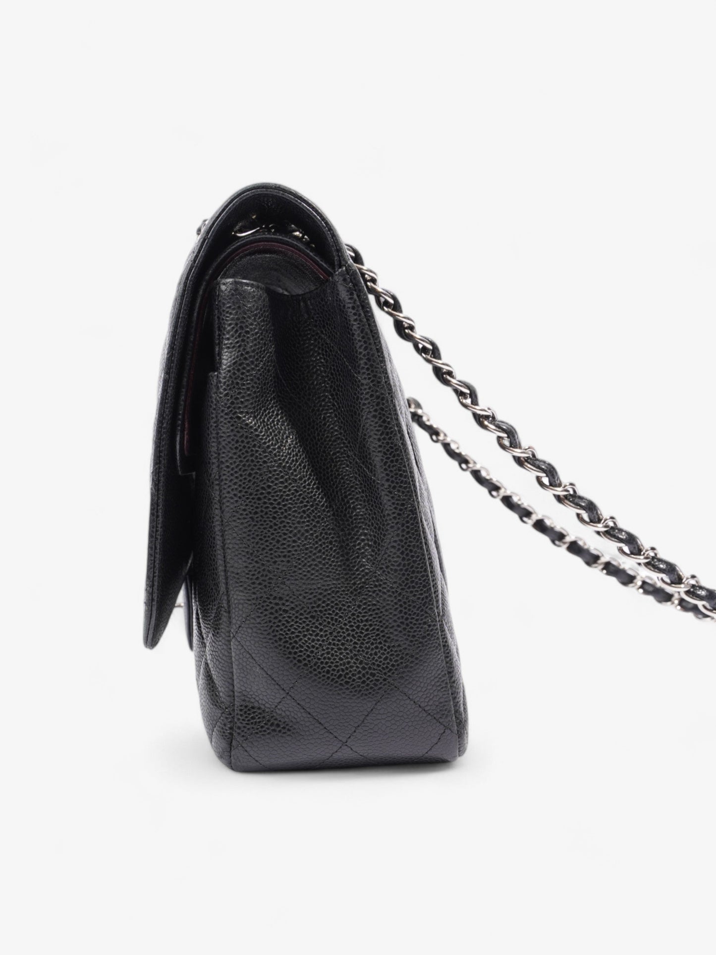 Chanel Classic Double Flap Black Caviar Leather Maxi