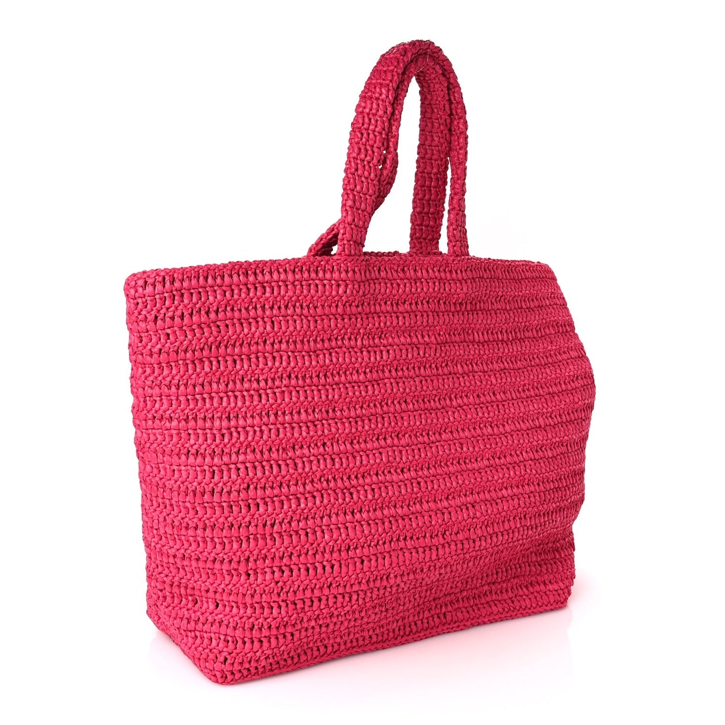 Saint Laurent Raffia Rive Gauche Tote Pink