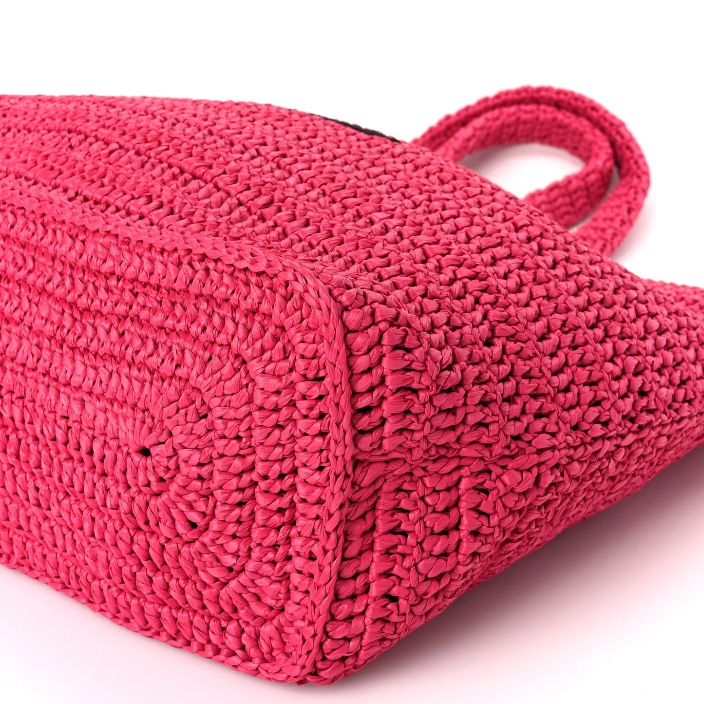Saint Laurent Raffia Rive Gauche Tote Pink