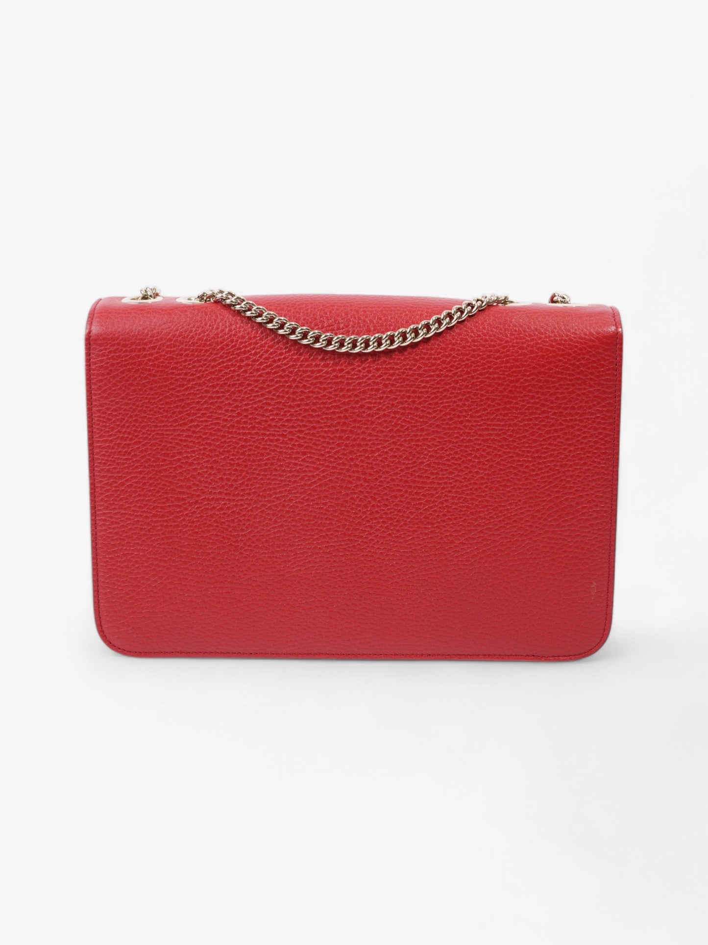 Gucci Dollar Interlocking G Red Calfskin Leather Medium