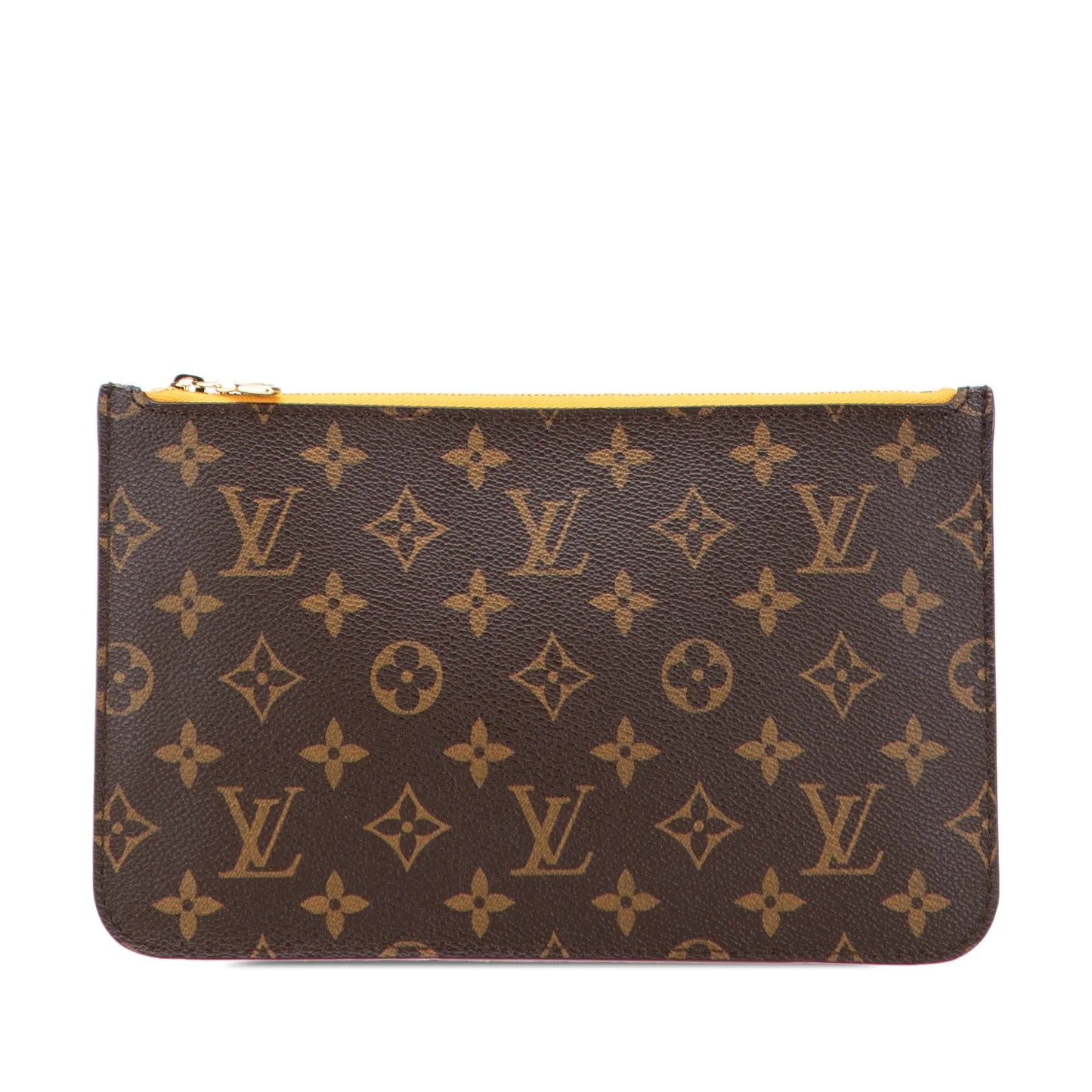 Brown Louis Vuitton Monogram Neverfull Pouch