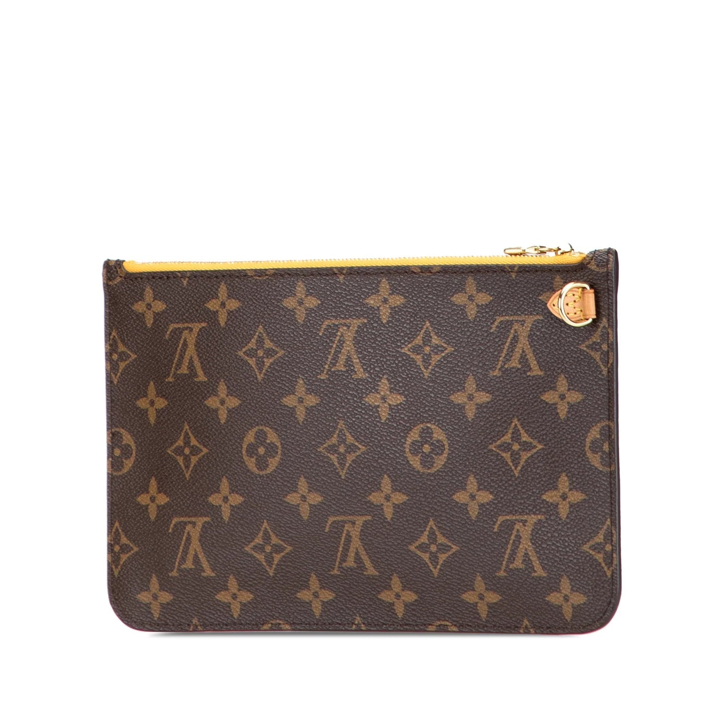 Brown Louis Vuitton Monogram Neverfull Pouch