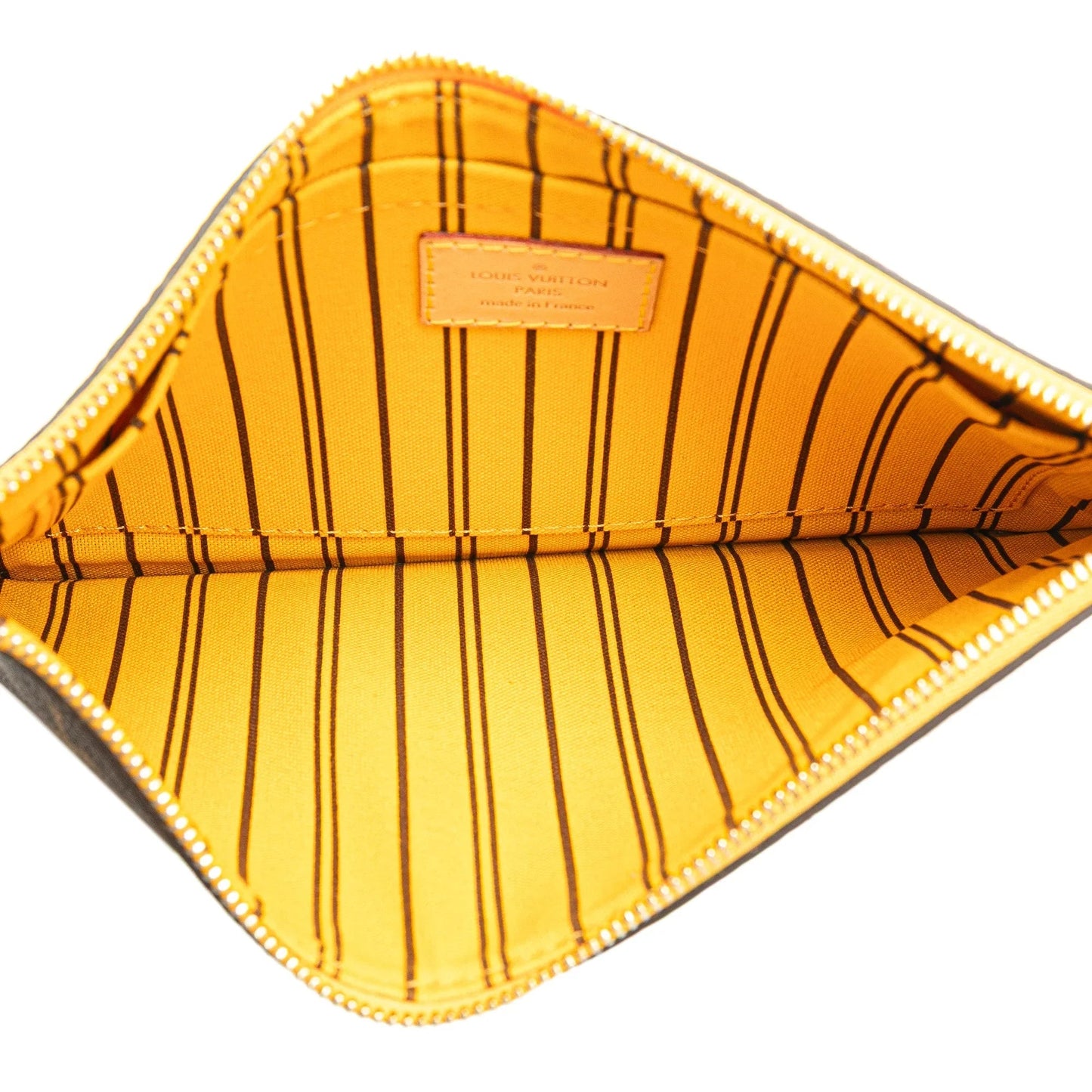 Brown Louis Vuitton Monogram Neverfull Pouch