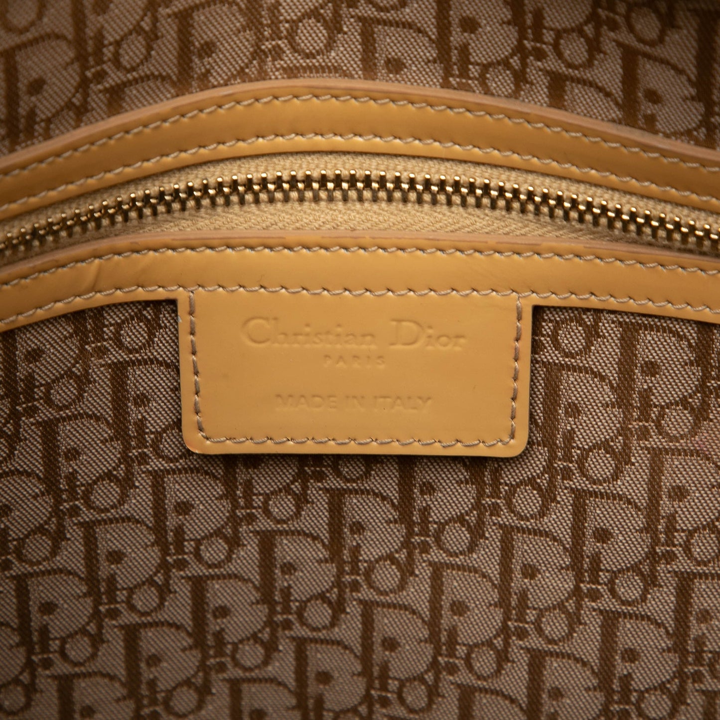 Yellow Dior Large Patent Cannage Lady Dior Satchel