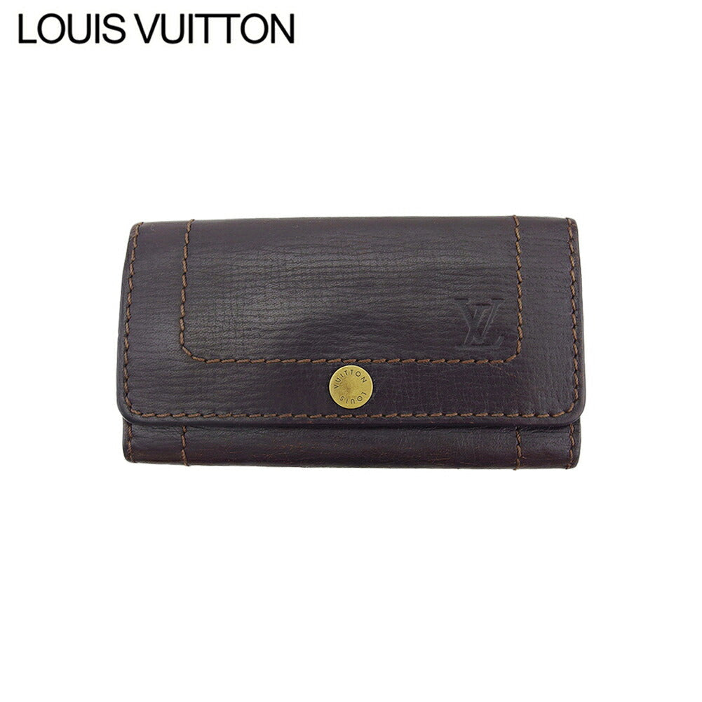 LOUIS VUITTON Key case Key holder  Dark brown gold Utah