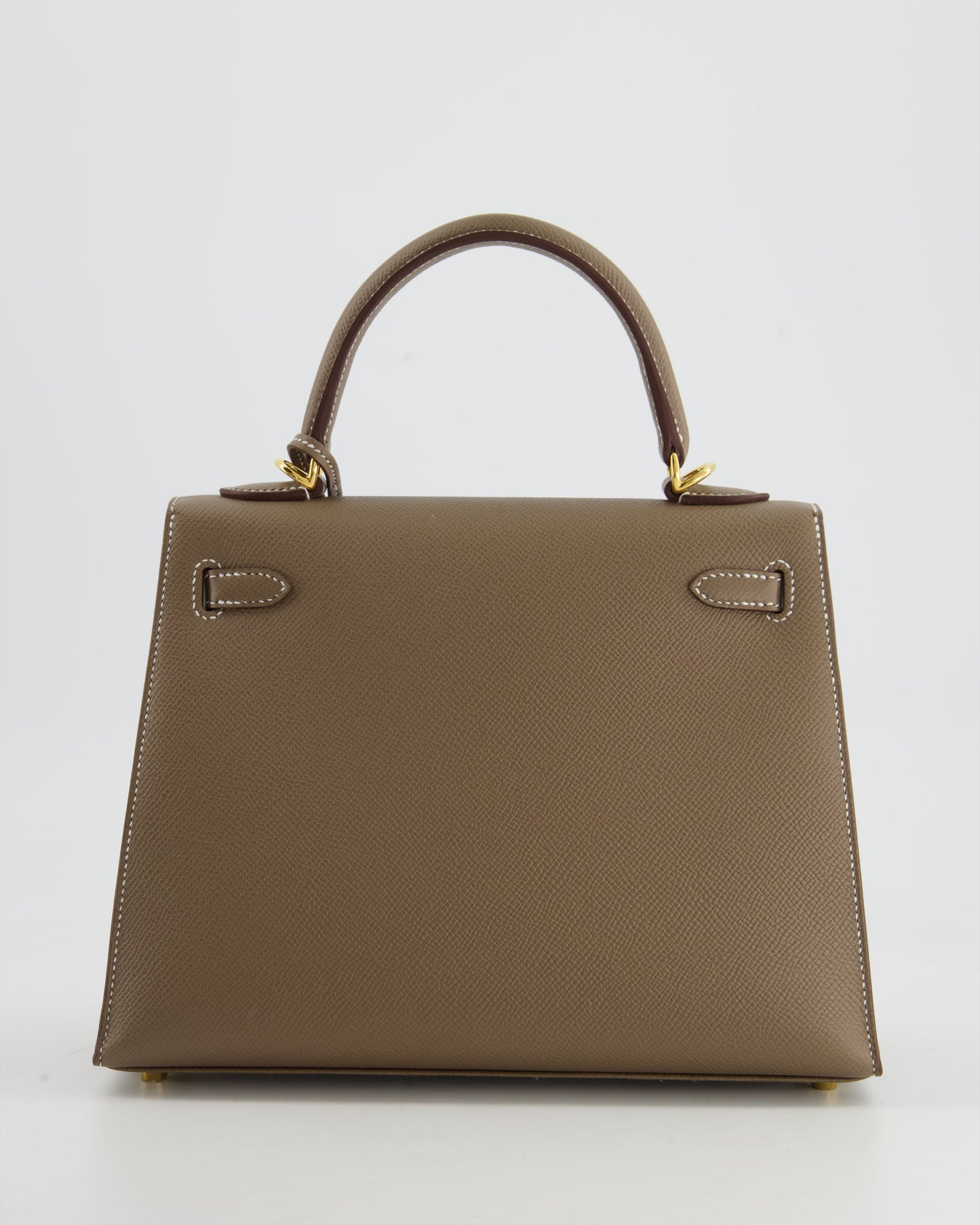*HOLY GRAIL* Hermès Kelly 25 Sellier Bag in Etoupe Epsom Leather and Gold Hardware