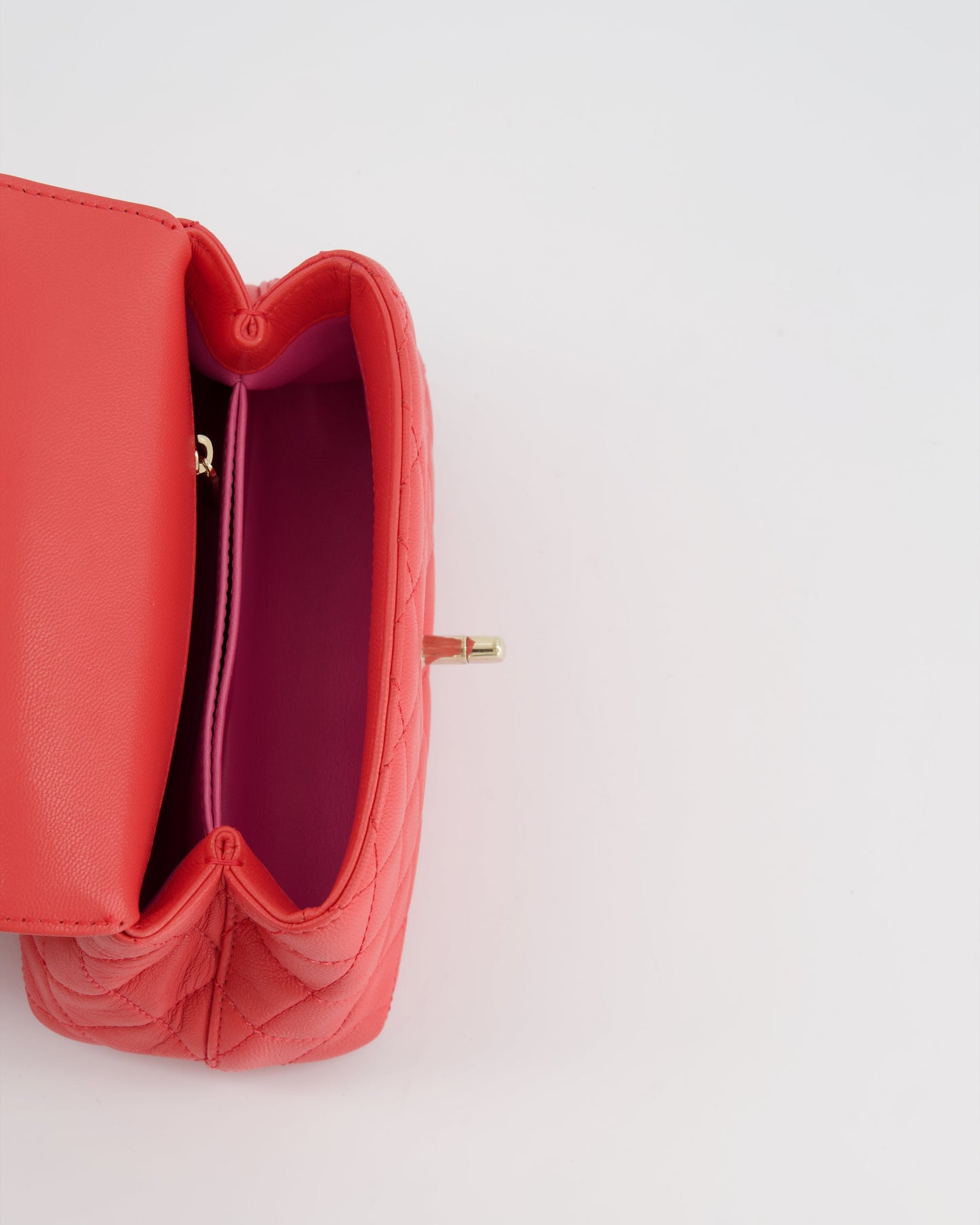 Chanel Pink Extra Mini Coco Multi-Colour Handle Bag in Lambskin with Champagne Gold Hardware