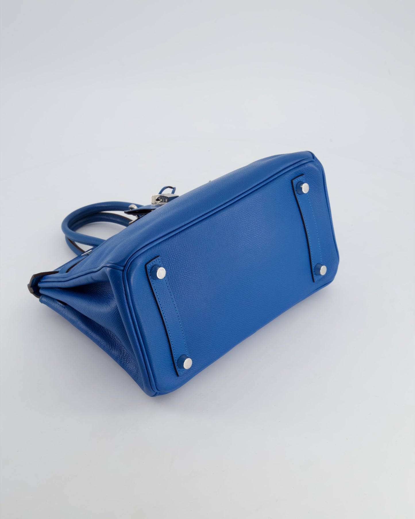 *FIRE PRICE* Hermès Birkin 25 Retourne Bag in Bleu De Galice Epsom Leather with Palladium Hardware