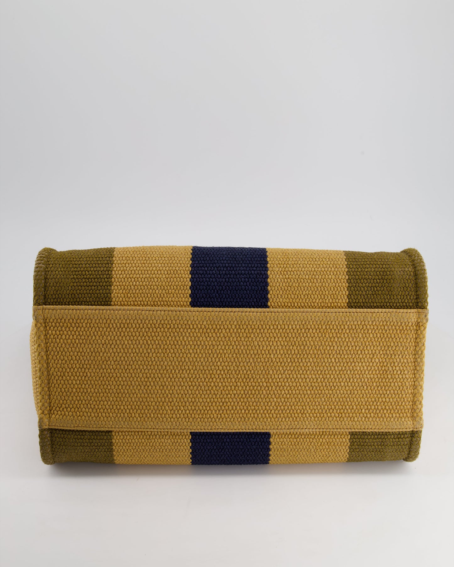 Chanel Beige, Navy and Khaki Raffia Deauville Tote with Pastel Logo and Champagne Gold Hardware
