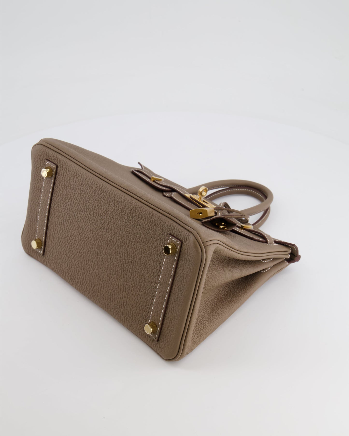 *HOT* Hermès Birkin Retourne 25 Bag in Etoupe Togo Leather with Gold Hardware