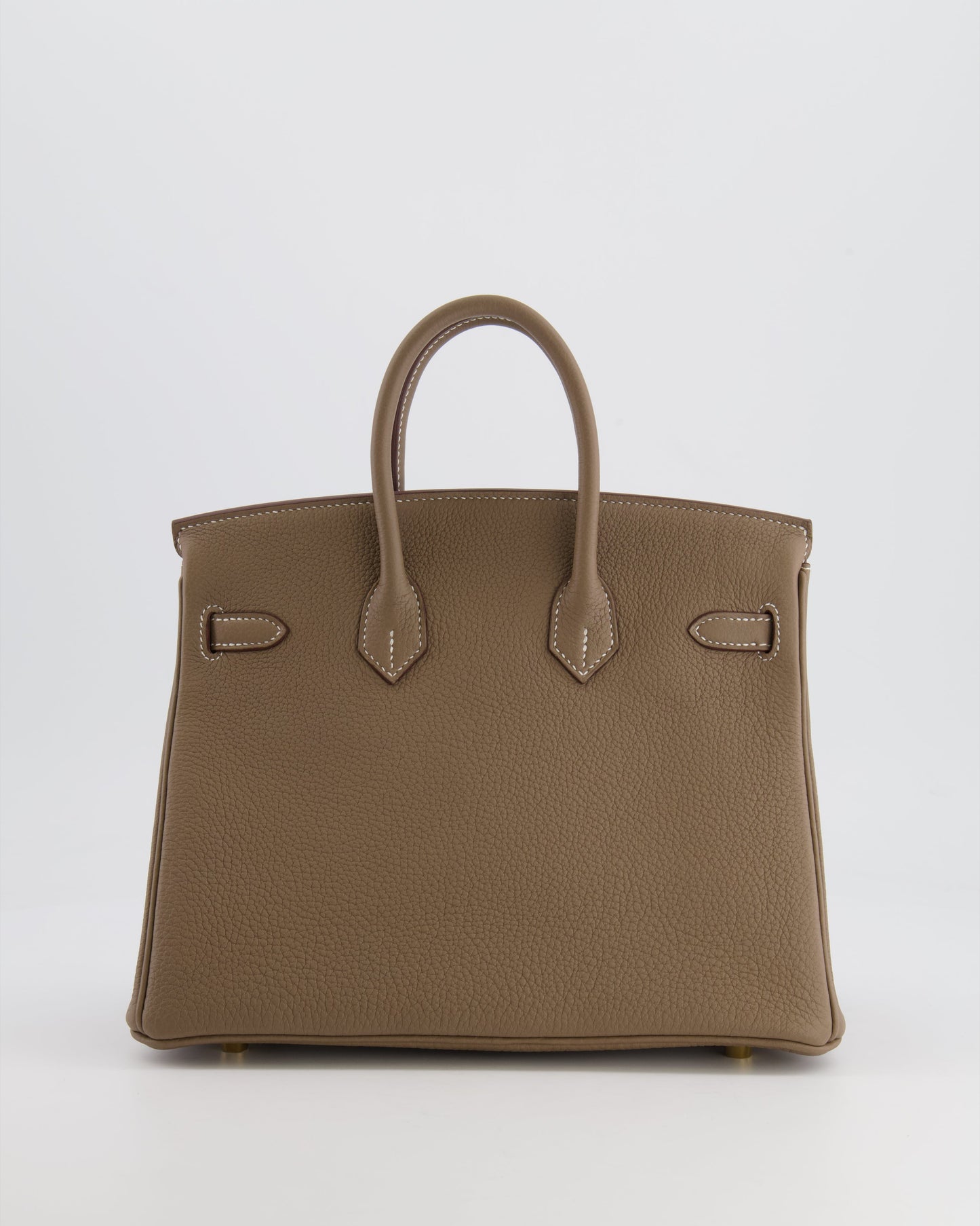 *HOT* Hermès Birkin Retourne 25 Bag in Etoupe Togo Leather with Gold Hardware