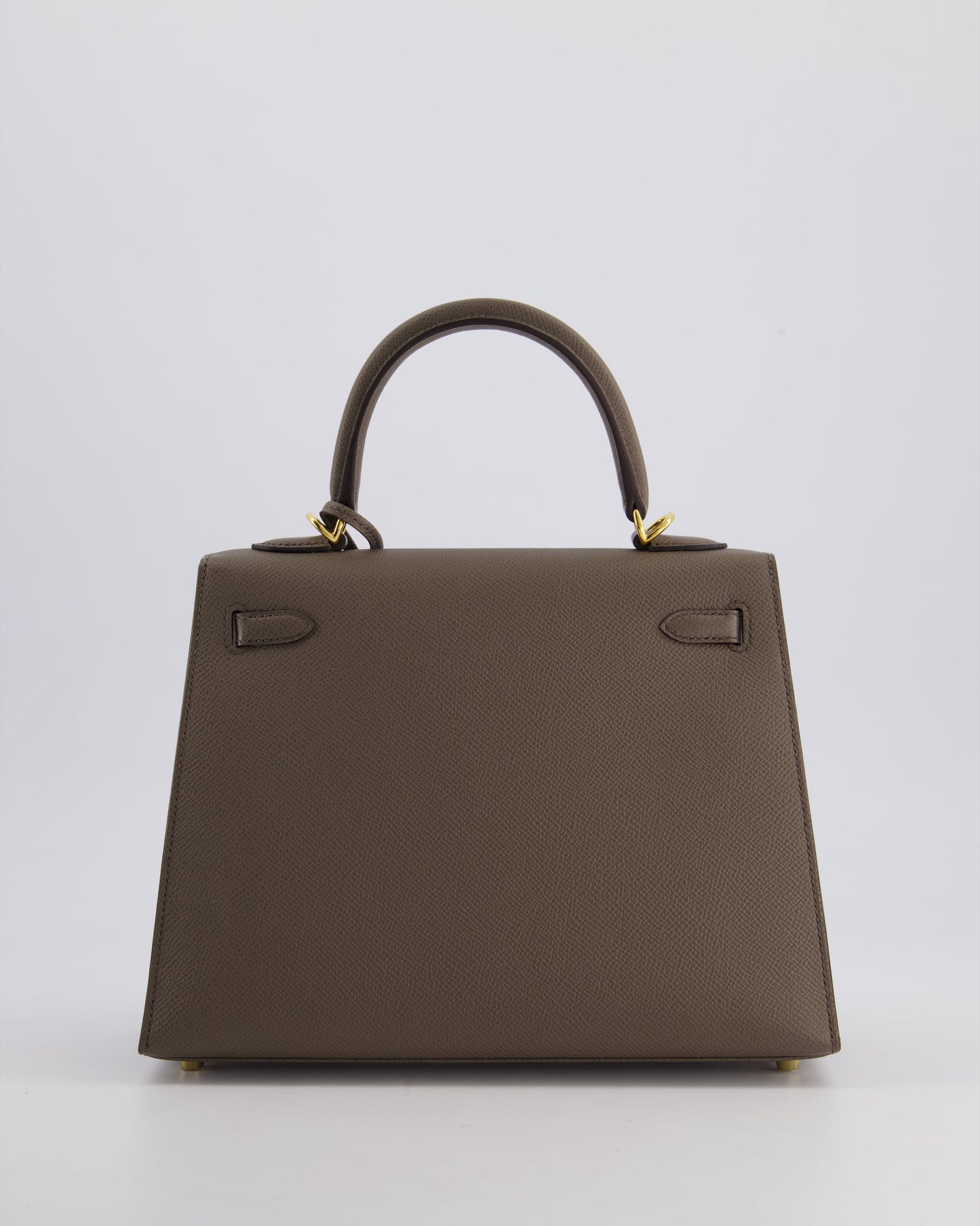 *RARE* Hermès Kelly 25 Sellier Bag in Gris Etain Epsom Leather with Gold Hardware