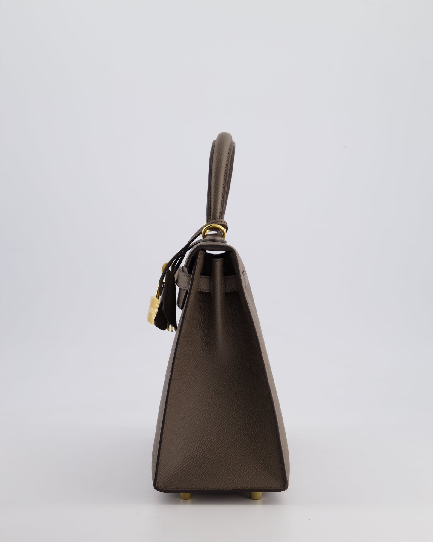 *RARE* Hermès Kelly 25 Sellier Bag in Gris Etain Epsom Leather with Gold Hardware