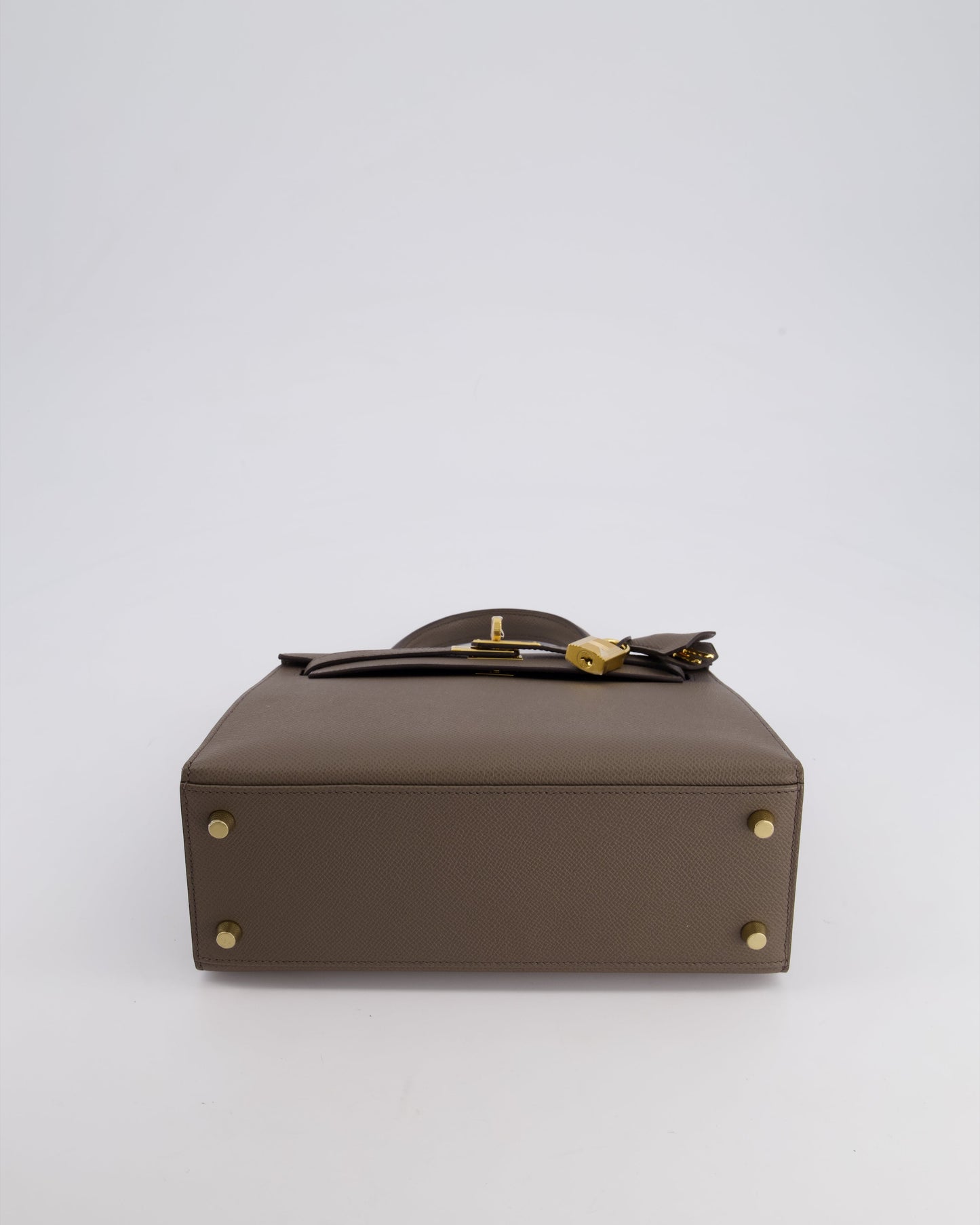 *RARE* Hermès Kelly 25 Sellier Bag in Gris Etain Epsom Leather with Gold Hardware