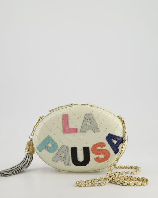 Chanel Cruise 2019 "La Pa" Crossbody Bag with Champagne Gold Hardware and Tassel Detail