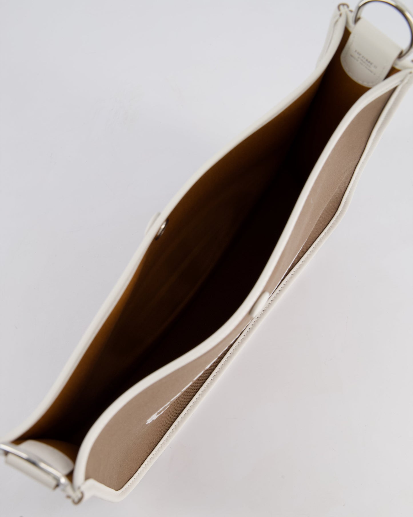 Hermès Evelyne 29 in Neo Etoupe Canvas and White with Palladium Hardware